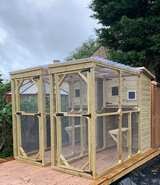 The Amy Outdoor Cat House and Cat Run